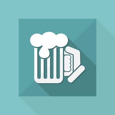 Bira bardağı - vektör düz simgesi