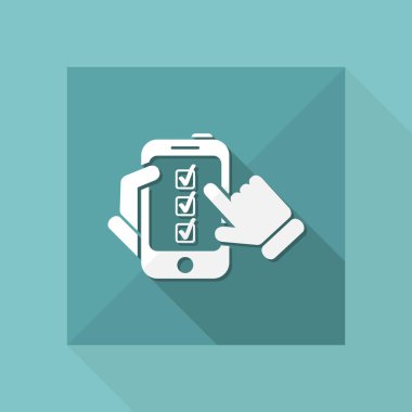 akıllı telefon menüsünden onay işareti