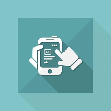 Akıllı telefon ikonu. E- posta gönder.