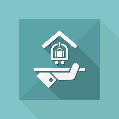 Otel ikonu. Bagaj servisi.