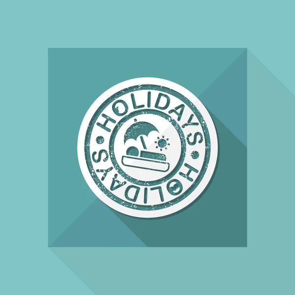 Holidays summer stamp grunge — Stock Vector