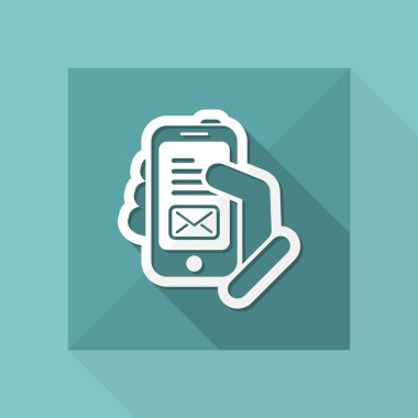 Mesaj smartphone simgesini