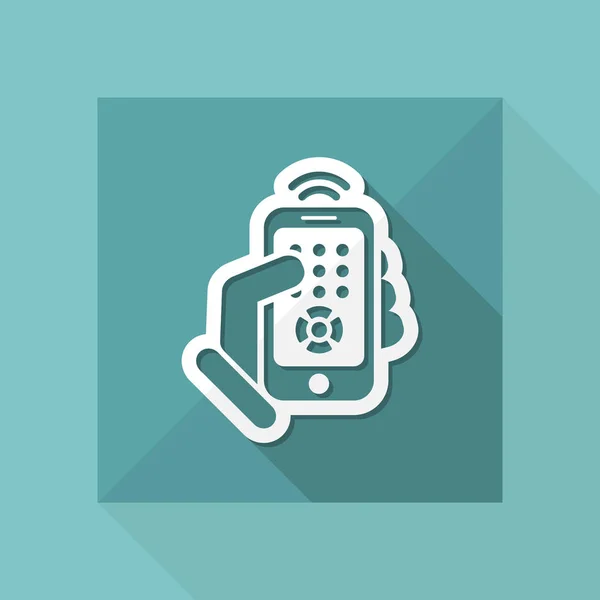 Smartphone afstandsbediening-pictogram — Stockvector