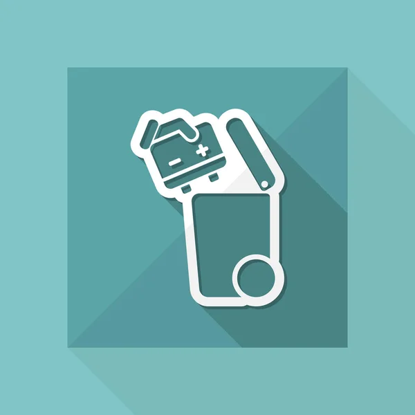 Separate waste collection icon — Stock Vector