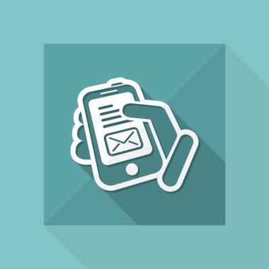 Mesaj smartphone simgesini