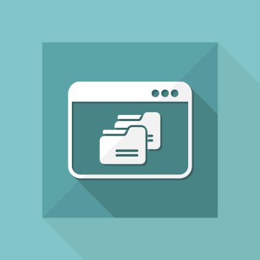 Klasörleri uygulama - vektör düz en az Icon yönetme