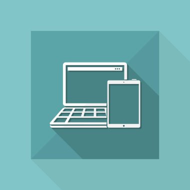 Aygıtlar Serisi - vektör düz en az simgesi