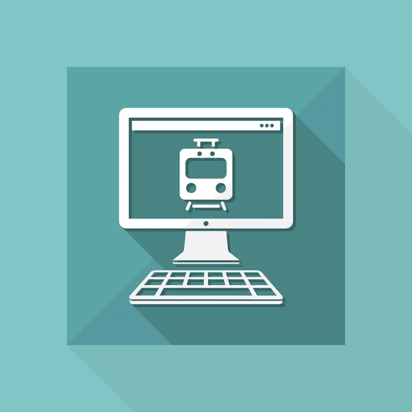 Ikona webové služby vlak — Stockový vektor