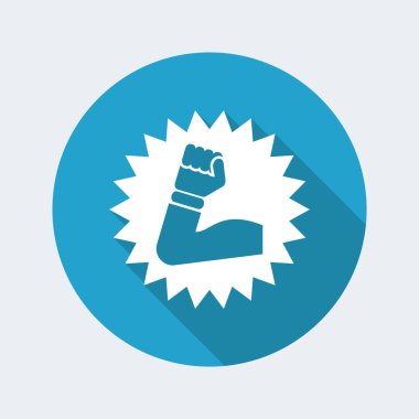 İzole edilmiş tek kas simgesinin vektör çizimi