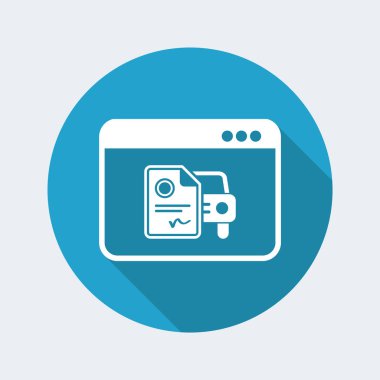 Otomotiv online belge - Sterling - vektör düz simgesi