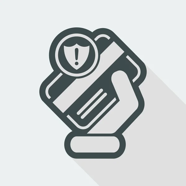 Icône de sécurité de carte de crédit — Image vectorielle
