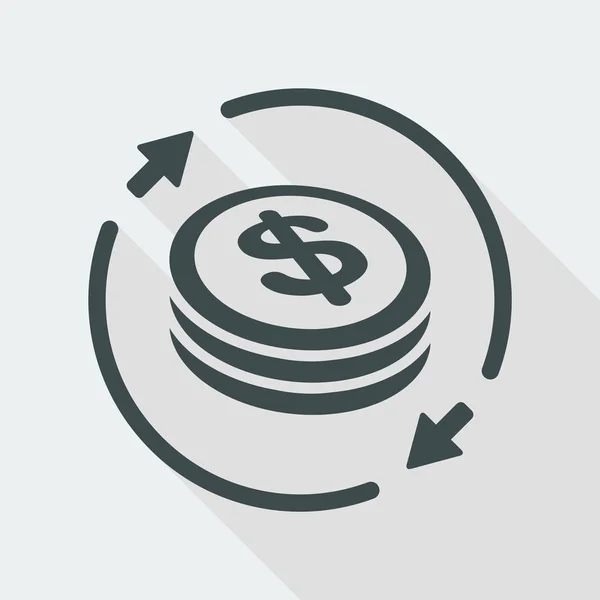 Icono de cambio de dinero — Vector de stock