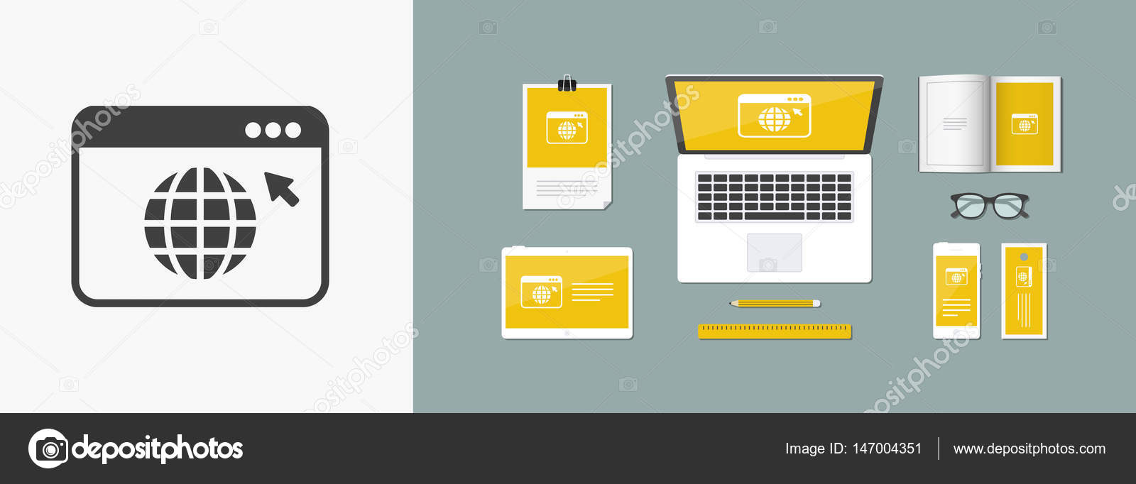 WebBrowserFensterSymbol — Stockvektor © MyVector 147004351