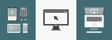 flat monitör simgesini