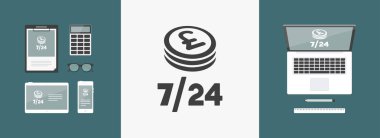 Bankacılık hizmetleri 7/24 simgesi