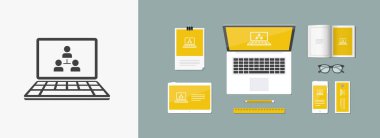 Dijital ağ web simgesi