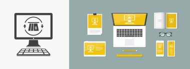 Web banka tam Hizmetleri simgeler