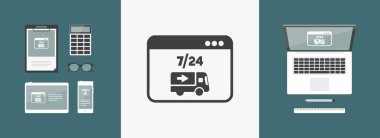 Teslimat 7/24 hizmet simgesi