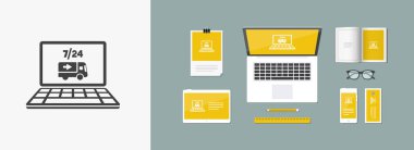 Teslimat 7/24 hizmet simgesi