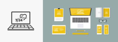 7/24 online tıbbi yardım simgesi