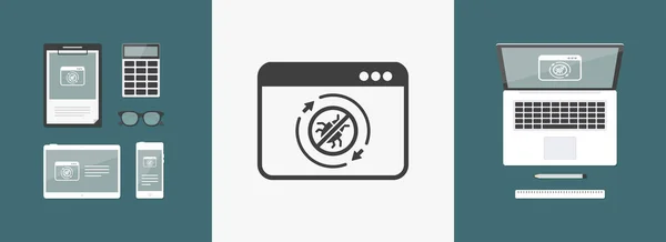 Icono completo de servicio antivirus — Archivo Imágenes Vectoriales