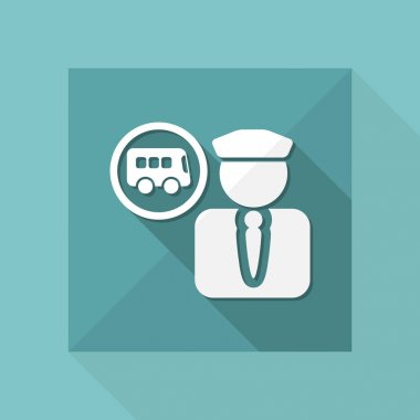 Otobüs sürücüsü simgesini