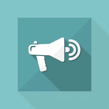 Megafon düz simgesi