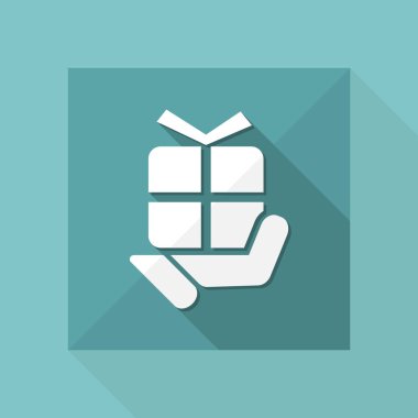 Bir hediye illüstrasyon teslim