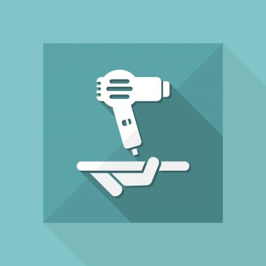 Kurutma makinesi düz simgesi