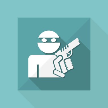 Hırsız silahlı simge