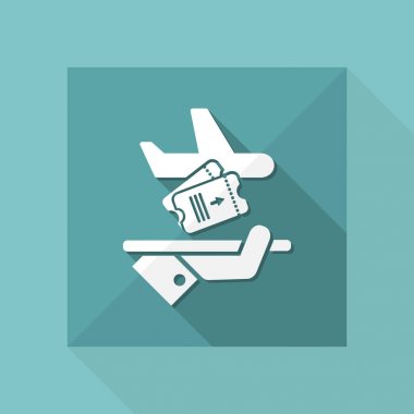 Düz simgesi rezervasyon sinek