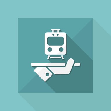 Seyahat ikonu. Tren servisi..