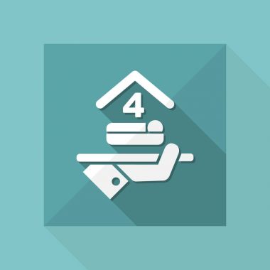 Otel ikonu. Dört yatak odalı..