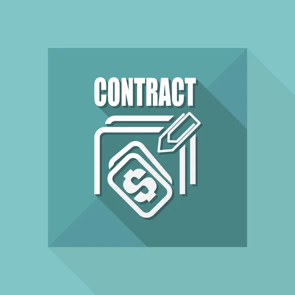 Conception de l'icône Contrat — Image vectorielle