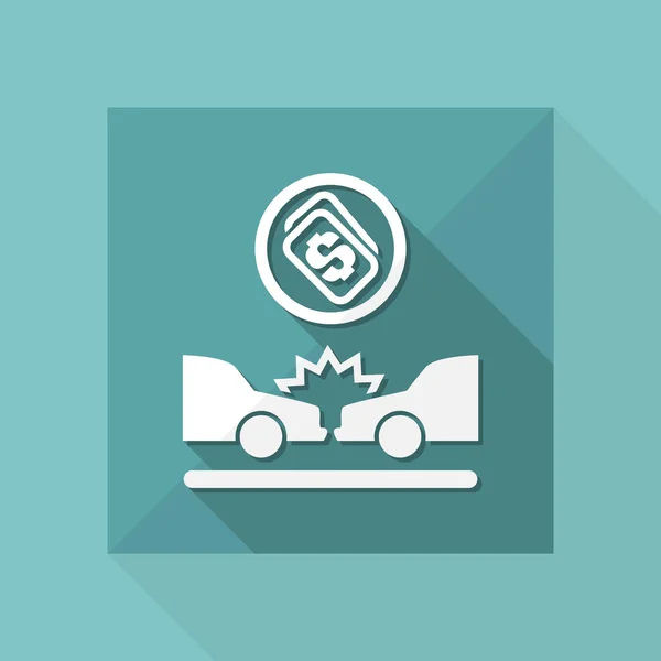 Auto crash pictogram — Stockvector
