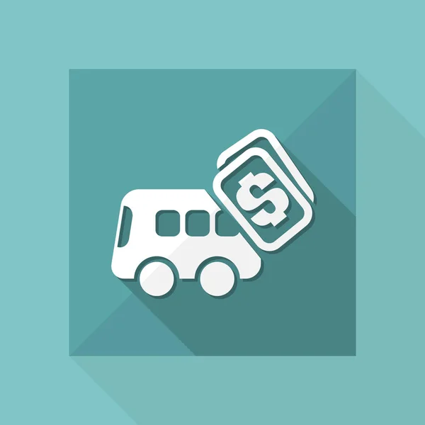 Bus pay icon — Stock Vector