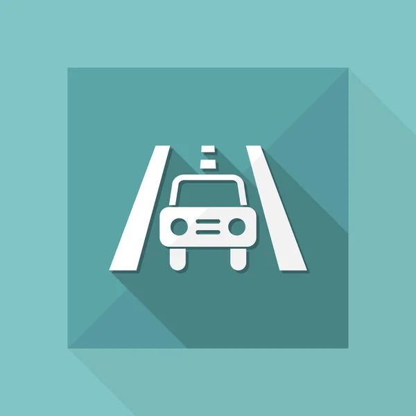 Pictogram van de auto van de weg — Stockvector