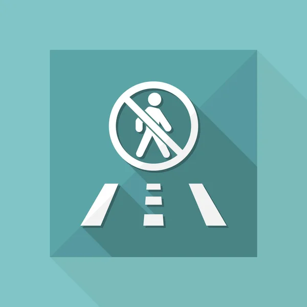 Single forbidden walk icon — Stock Vector