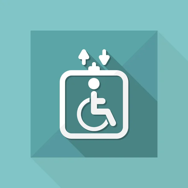 Lift voor gehandicapte pictogram — Stockvector