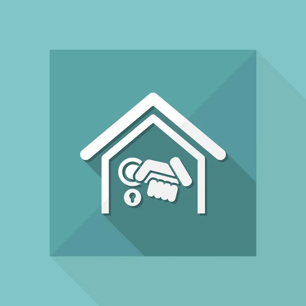 Home door handle icon — Stock Vector