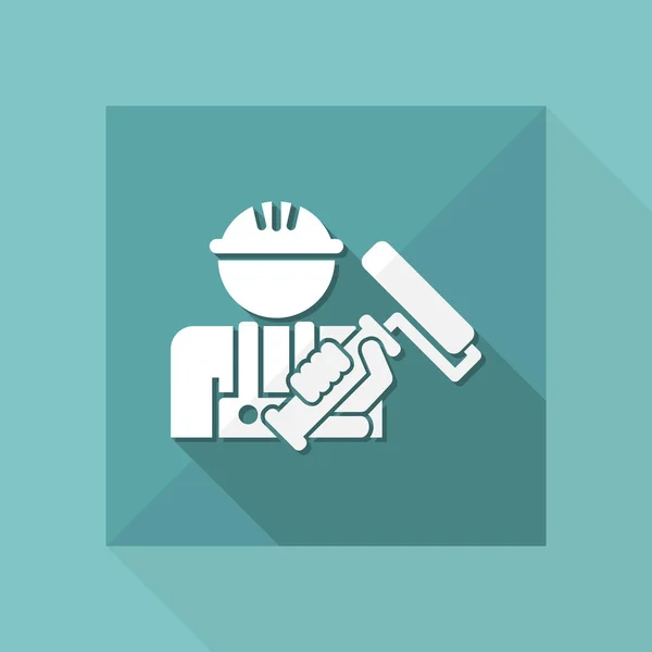 Worker icon illustration — Stock Vector