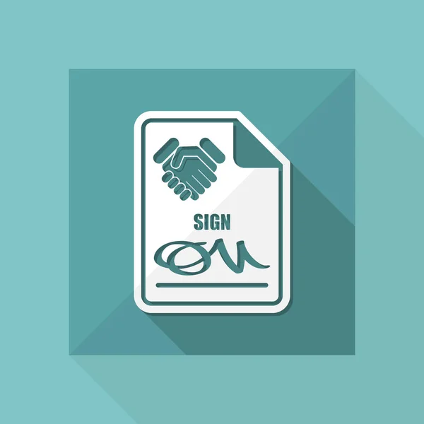 A dokumentum megállapodás aláírása — Stock Vector