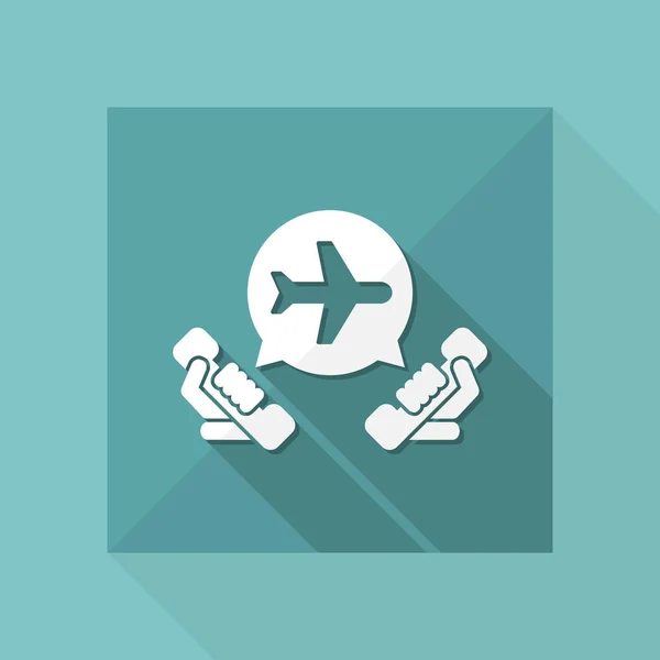 Letiště Infolinka ikona — Stockový vektor
