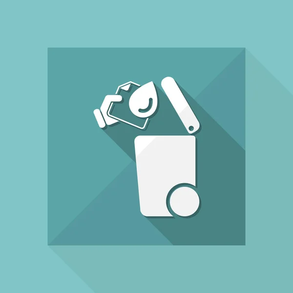 Gescheiden afval pictogram — Stockvector