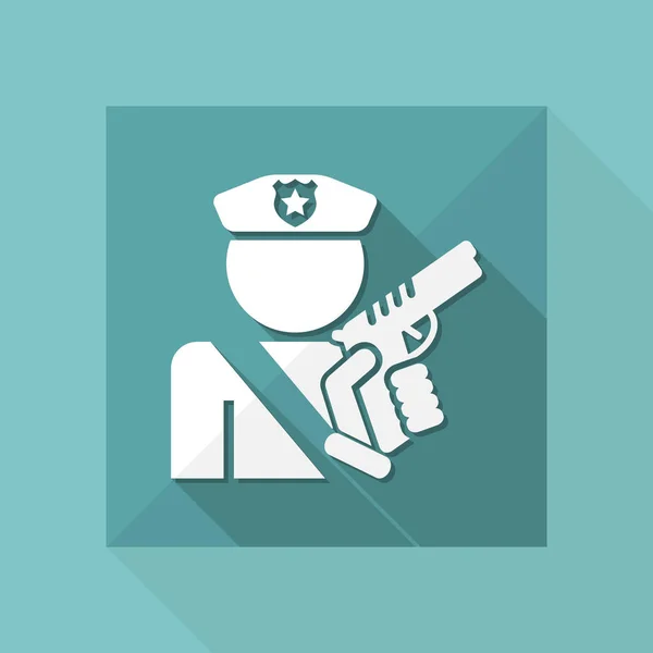 Policeman flat icon — Stock Vector