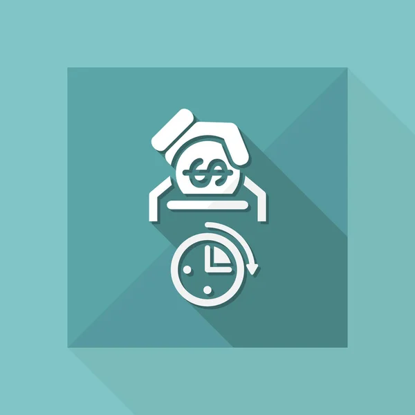 Money time icon — Stock Vector