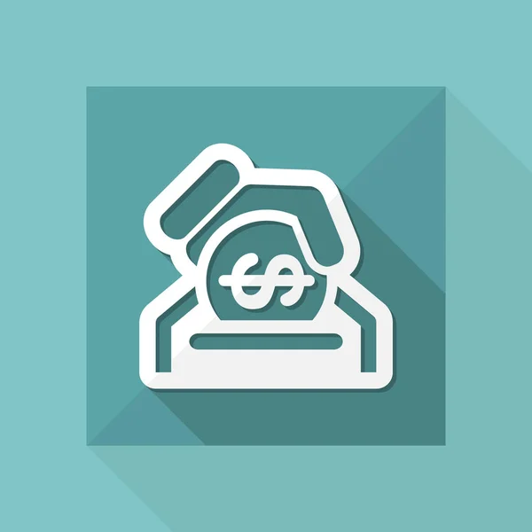 Dollar coin icon — Stock Vector