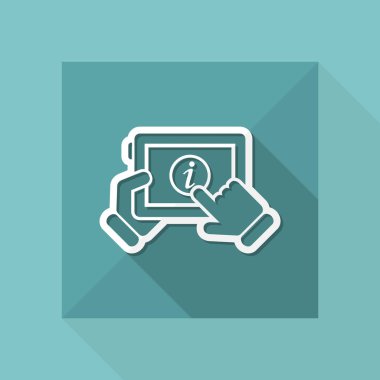 Taşınabilir aygıtta bilgi simgesi 