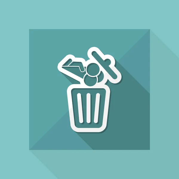 Basura icono web — Vector de stock