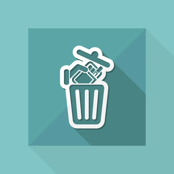 Basura icono web — Vector de stock